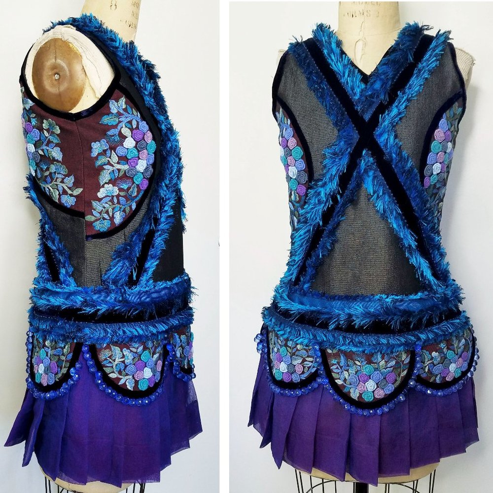 Minh Hanh Womens Couture Mini Dress Heavily Embellished
